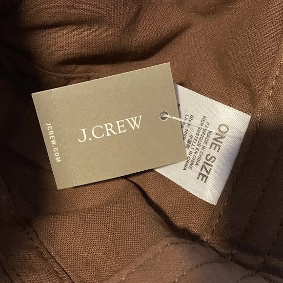 $59.50 J Crew Faux Suede Adjustable Light Cognac Brown Baseball Cap Hat NEW NWT - Picture 7 of 9